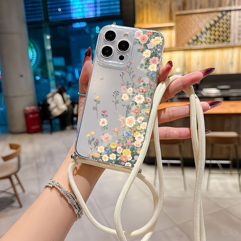 Apple Iphone 15 - Crossbody Lanyard Strap Phone Case For