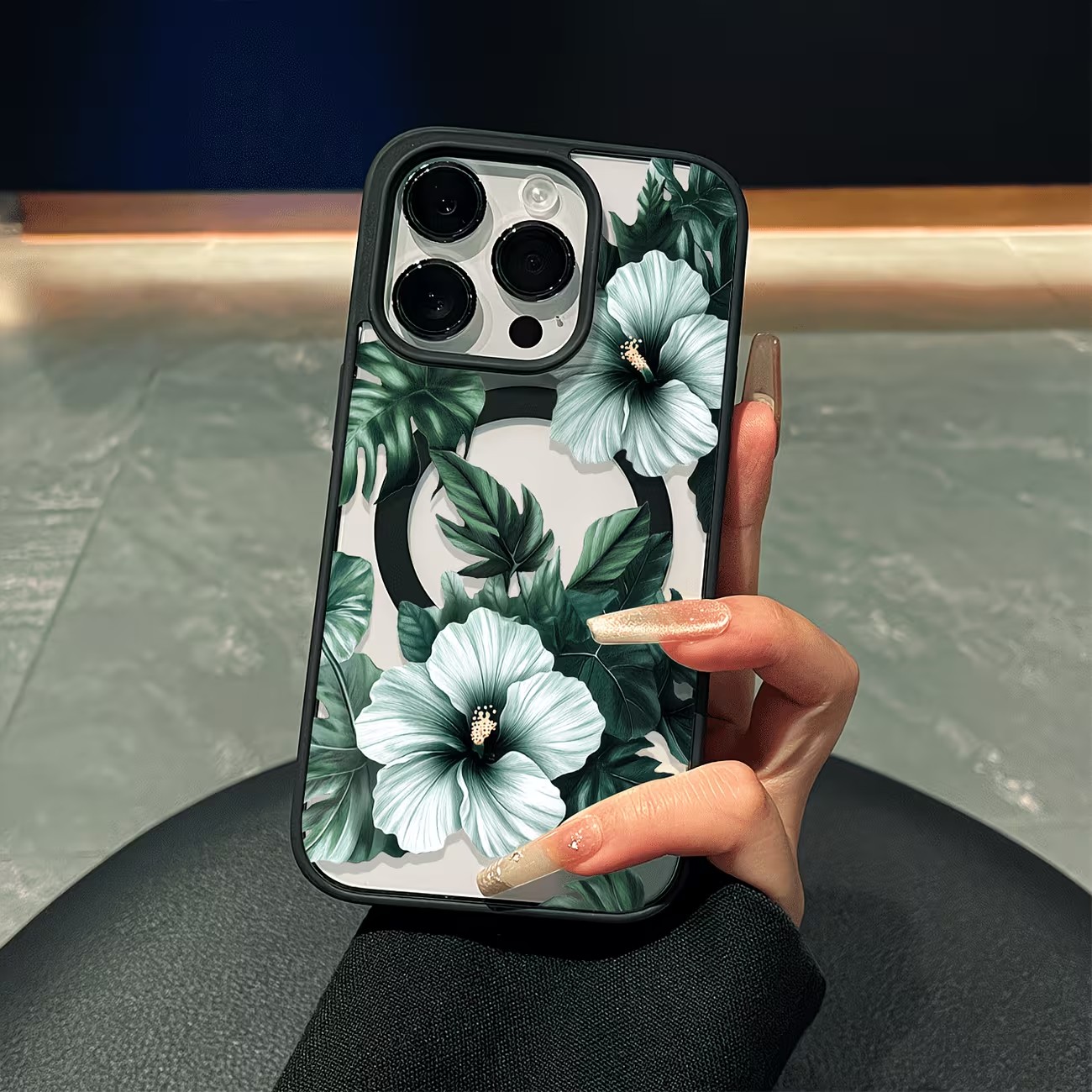 Green Floral Print Phone Case  - đánh giá và giá Apple Iphone 15