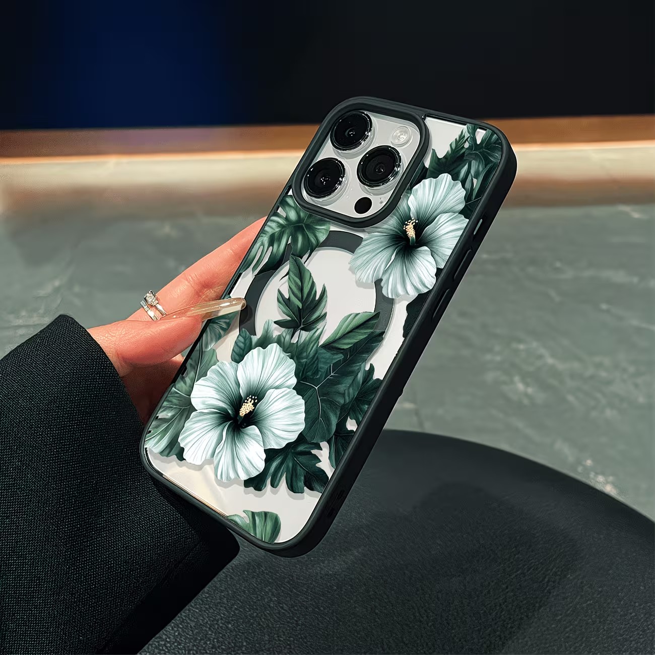 Green Floral Print Phone Case  - đánh giá và giá Apple Iphone 15
